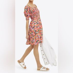 Pink and Orange Floral Draper James 3x Plus Dress